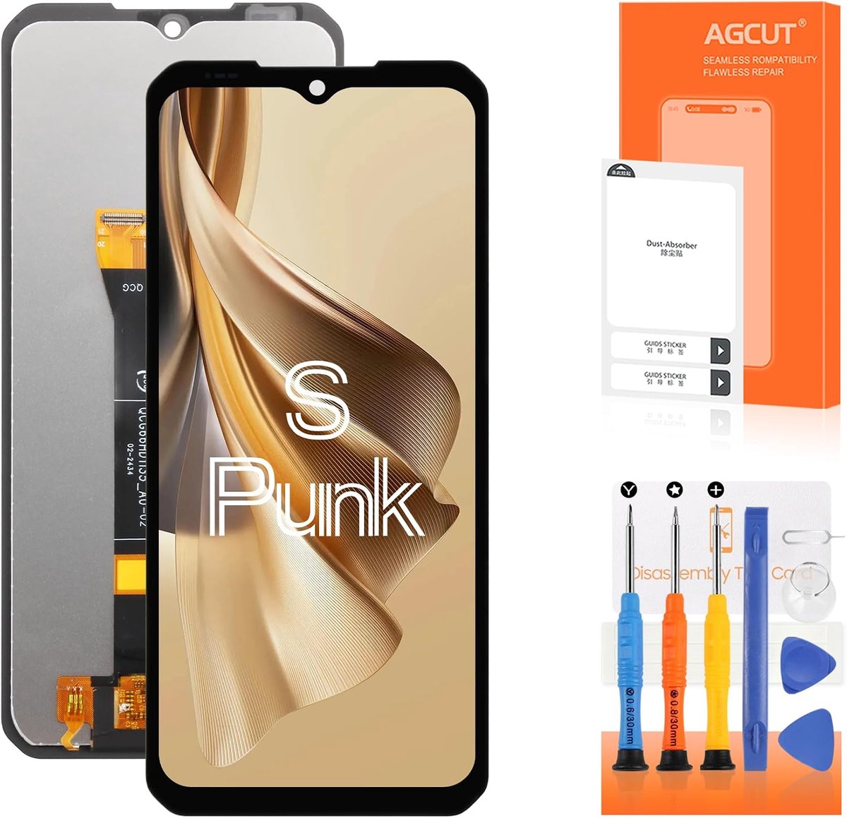 LCD scherm Doogee S Punk - vervangend display - zwart - herstelset inbegrepen - ShopVlot