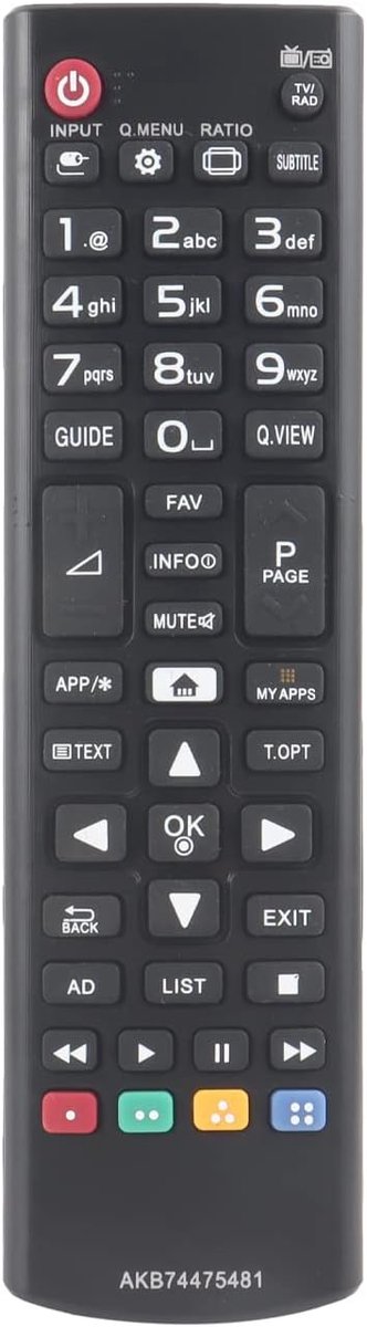 Afstandsbediening AKB74475481 - Compatibel met LG TV 32-49 inch - Eenvoudig te gebruiken - Perfecte vervanger - ShopVlot