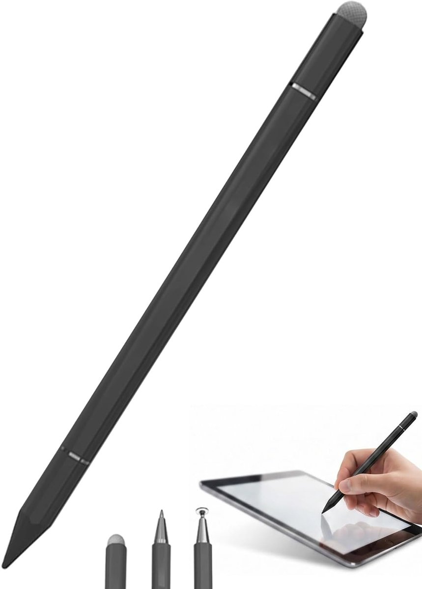 Touchpen voor tablet - hoge gevoeligheid - zwart - soepel schrijven en tekenen - ShopVlot