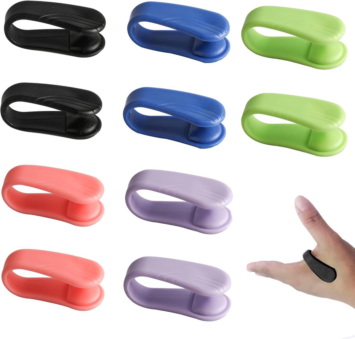 Acupressure clips set van 10 - flexibele silicone - ideaal bij stress en migraine - ShopVlot