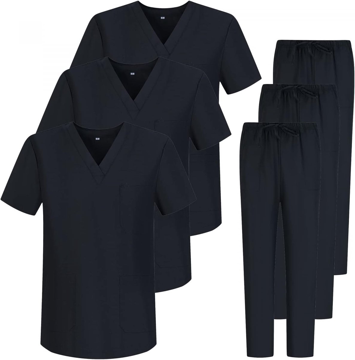- Pack * 3 Sets - Unisex Sanitair Uniform MEDISCHE SANITAIRE UNIFORMEN SANITAIRE SETS 3-817-8312
