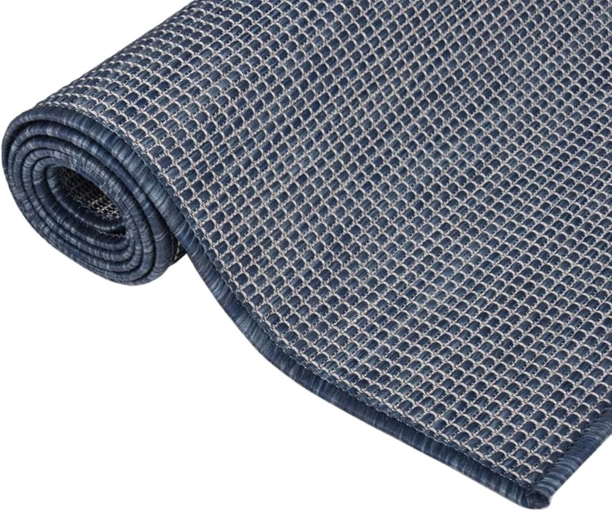 Tapijten, campingtapijt, tenttapijt, buitentapijt, voortenttapijt, buitentapijt, 80 x 250 cm (B x L), weerbestendig, uv-bestendig, blauw