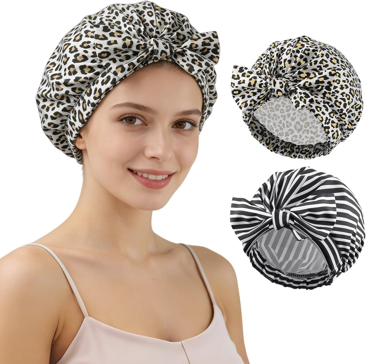 Douchemutsen voor dames, elastische douchemuts, waterdichte douchemutsen, herbruikbare douchemutsen, voor meisjes en dames, salon