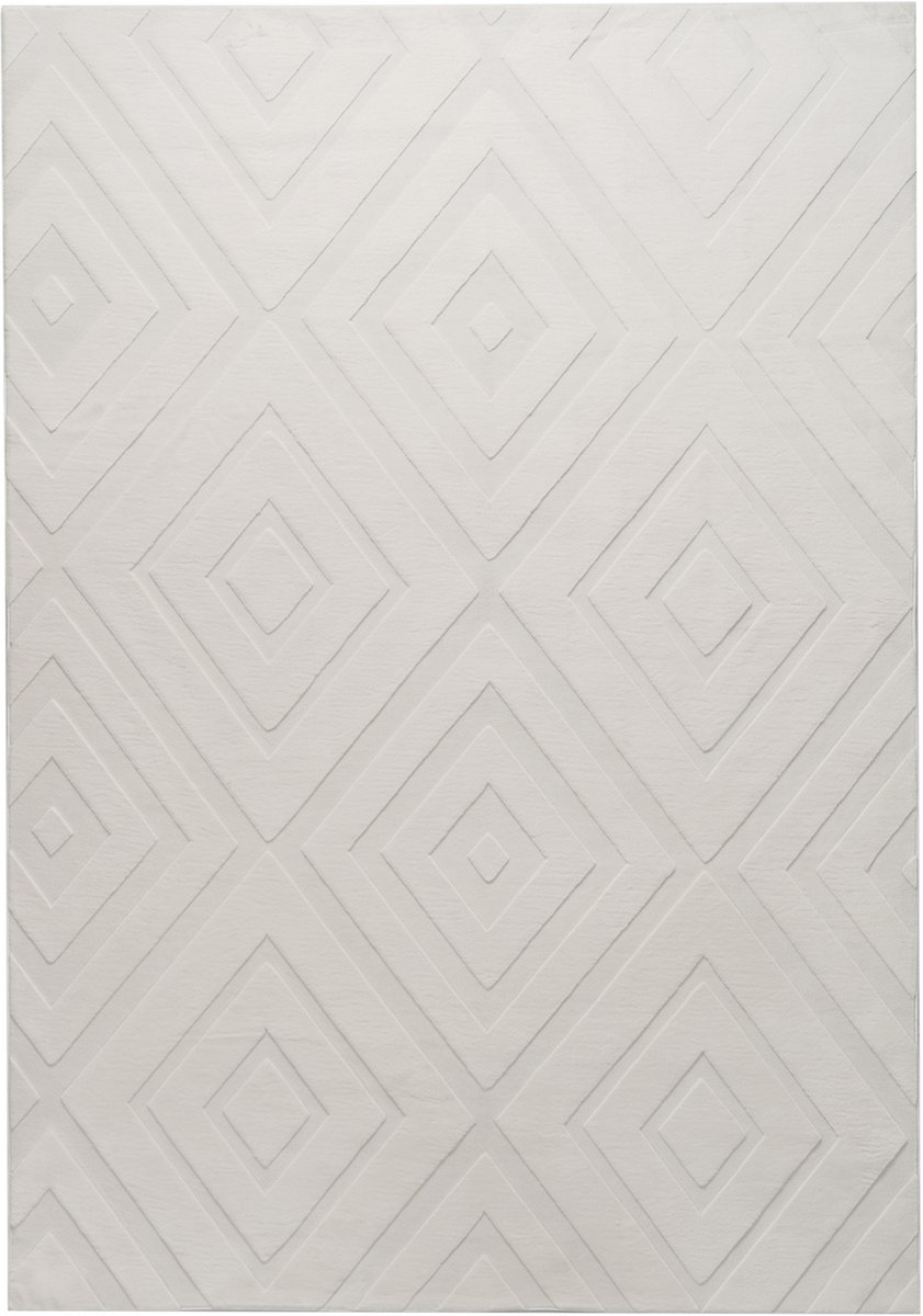 BORAH - Vloerkleed - Gebroken wit - 160 x 230 cm - Polyester