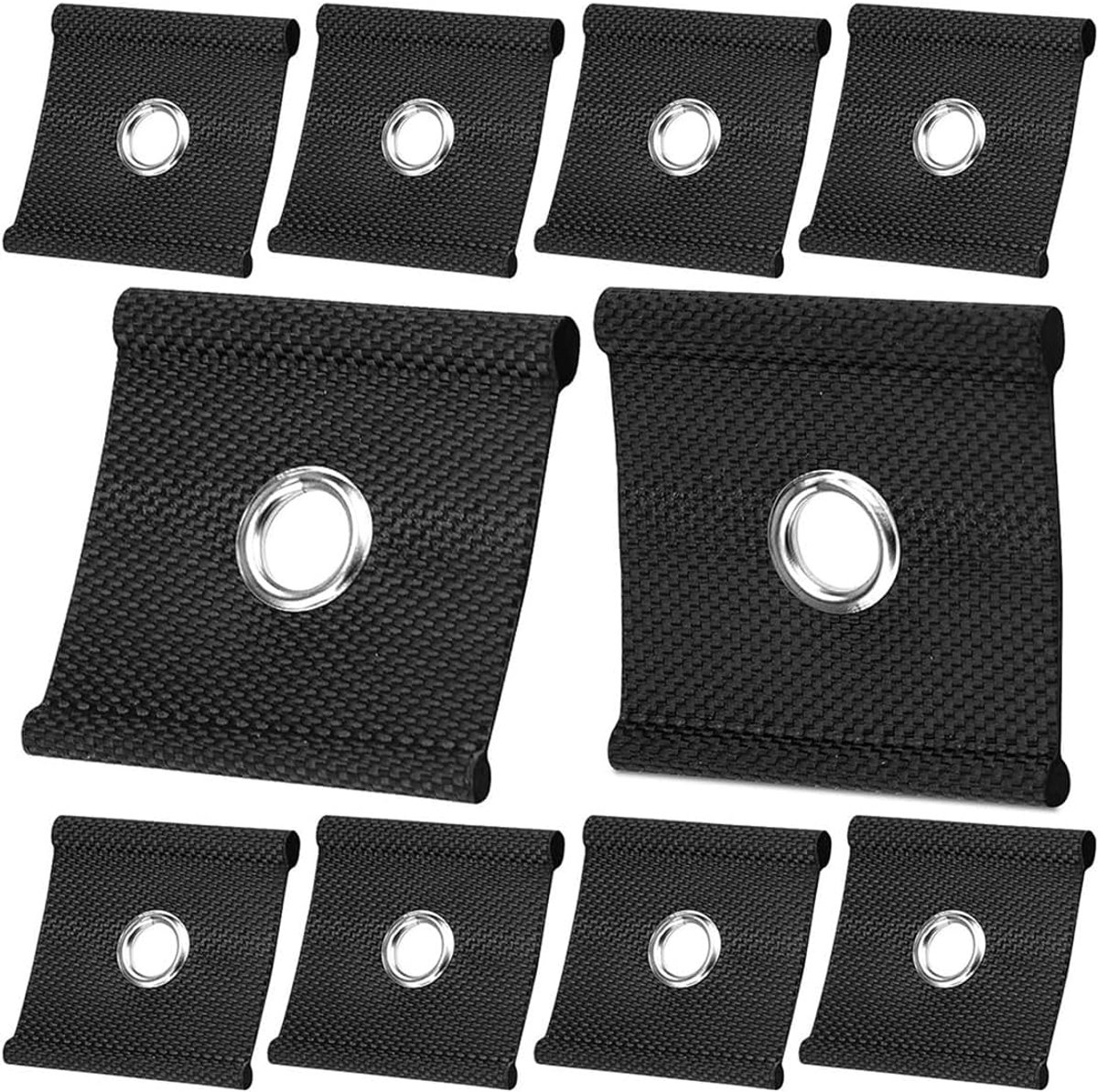 10 stuks campingtenthaken, zonnezeilhaken met S-haken, zonnezeilhaken voor campers, voor rails van 5/6 mm - 7/8 mm, voor camper, caravan, camping, tuin