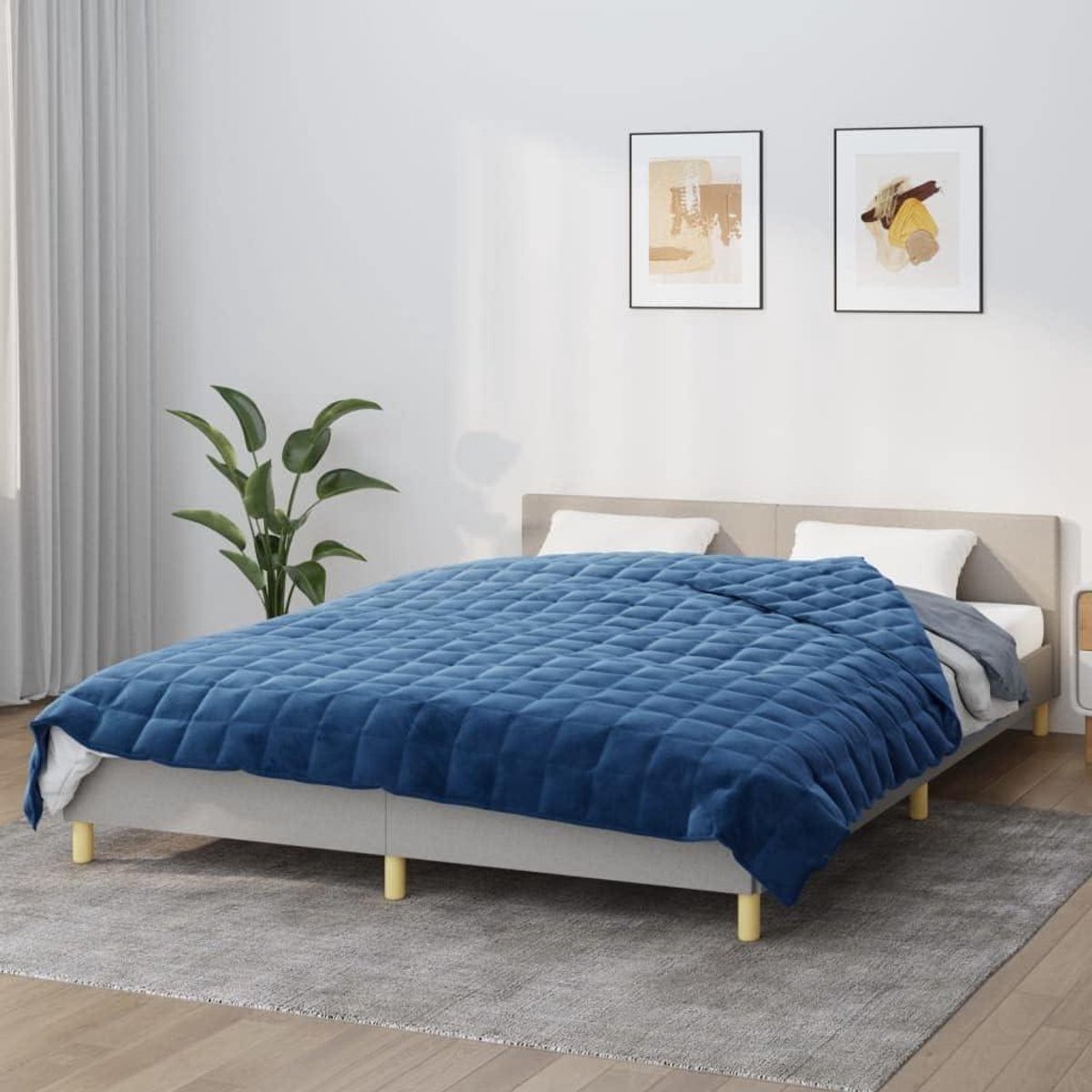 Verzwaringsdeken - Zware deken - Ontspannen slapen - Hypoallergene vulling - 220 x 230 cm - Blauw