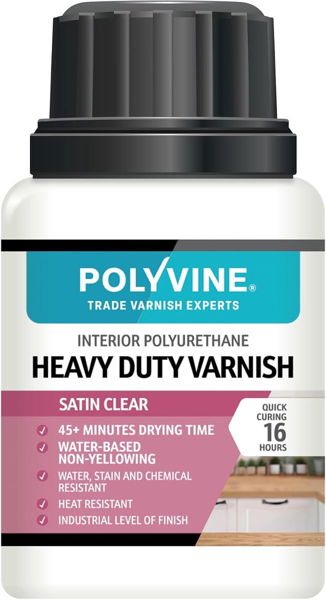 Houtvernis 100ml - satijn - sneldrogend - hitte- en waterbestendig - SnelShoppen