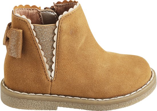 Elastische leren laarsjes voor meisjesbaby’s camel