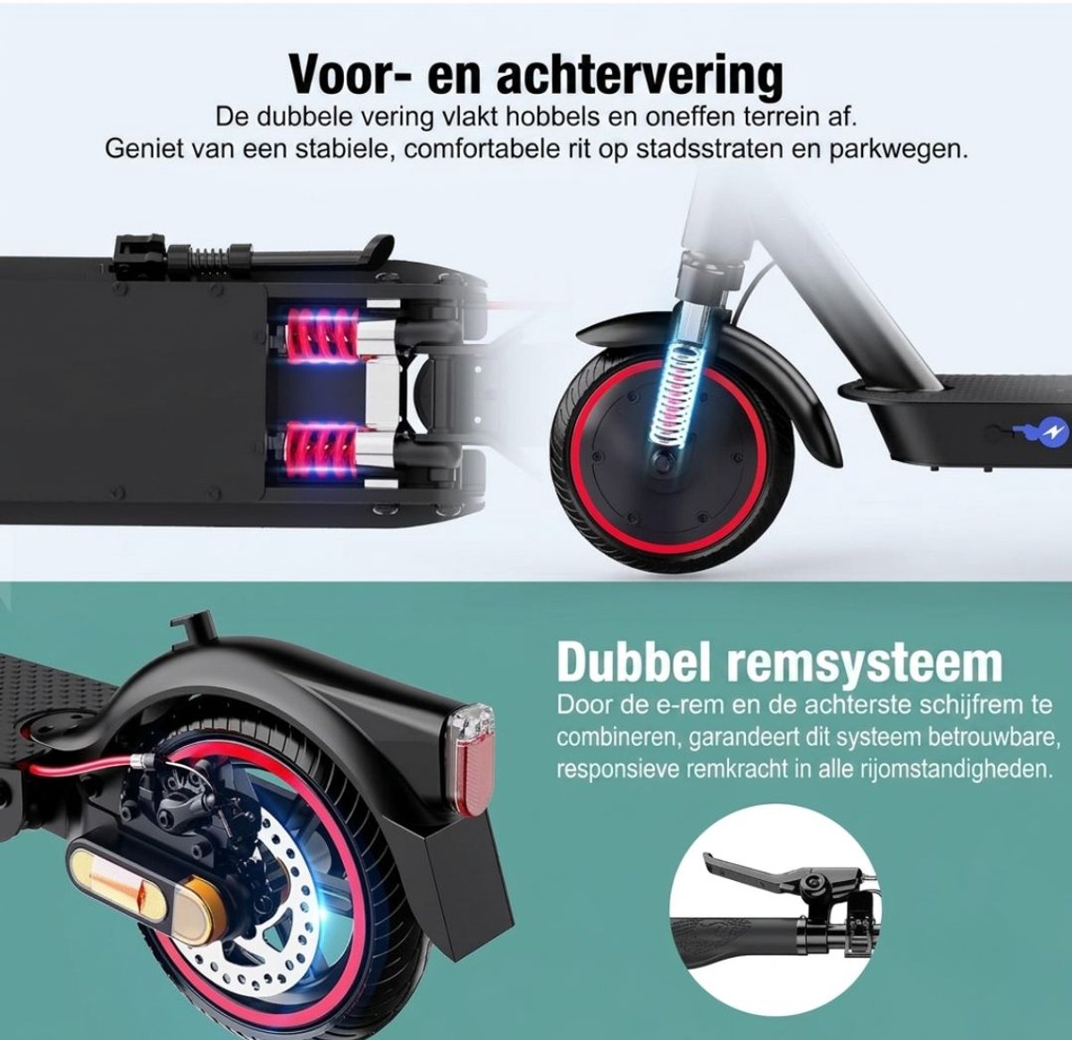 SP® Elektrische Step - Elektrische SScooter voor Volwassenen - In hoogte Verstelbaar - Zwart - 108cm x 48cm x 114cm
