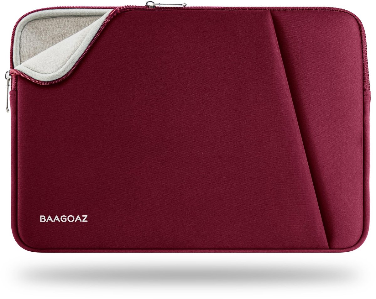 SnelShoppen - Laptop Sleeve Hoes 15,6-16 Inch Rood - Compatibel met Meeste Gaming Laptops, Chromebook & Notebooks - Draagtas voor Bescherming en Stijl