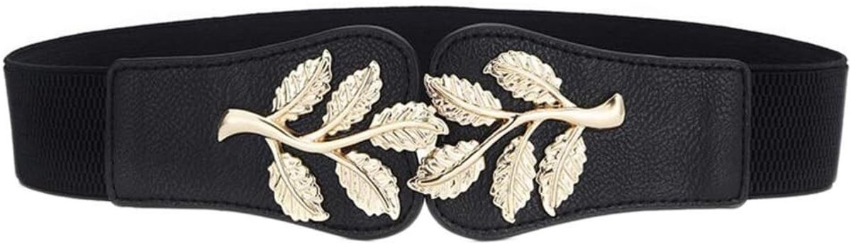 Elegante Vrouwen Brede Tailleband voor Jurken - Rekbare Cinch Riemen en Tailleband in Zwart, Perfect voor Casual en Formele Outfits