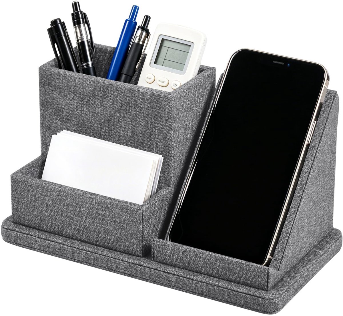 SnelShoppen - PU Lederen Bureauorganizer, Mobiele Telefoon Organizer, Multifunctionele Pennenhouder voor Cosmetische Borstels, Briefpapier, Afstandsbe