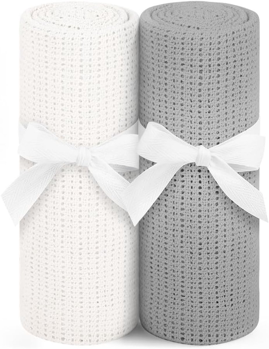 100 x 75 cm Katoenen Babyceldeken voor Pasgeborenen, Geschikt voor Kinderwagen, Autostoel en Ledikant