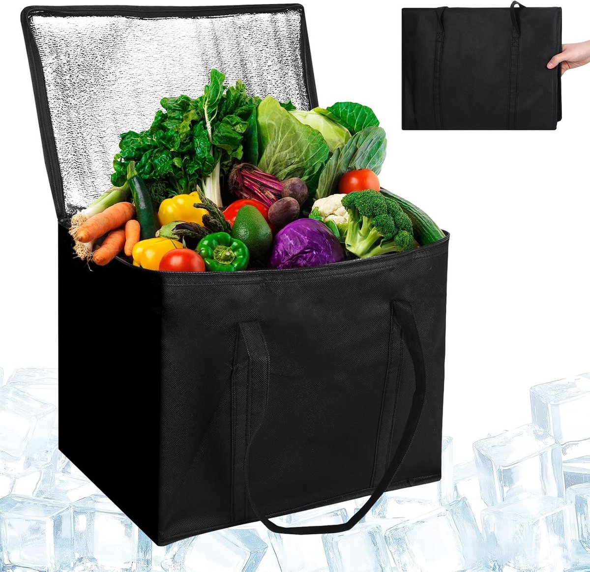 Grote Koeltas 30L - Vouwbare Thermische Tas voor Voedsel en Drank - Ideaal voor Outdoor, BBQ en Kamperen - Set van 2