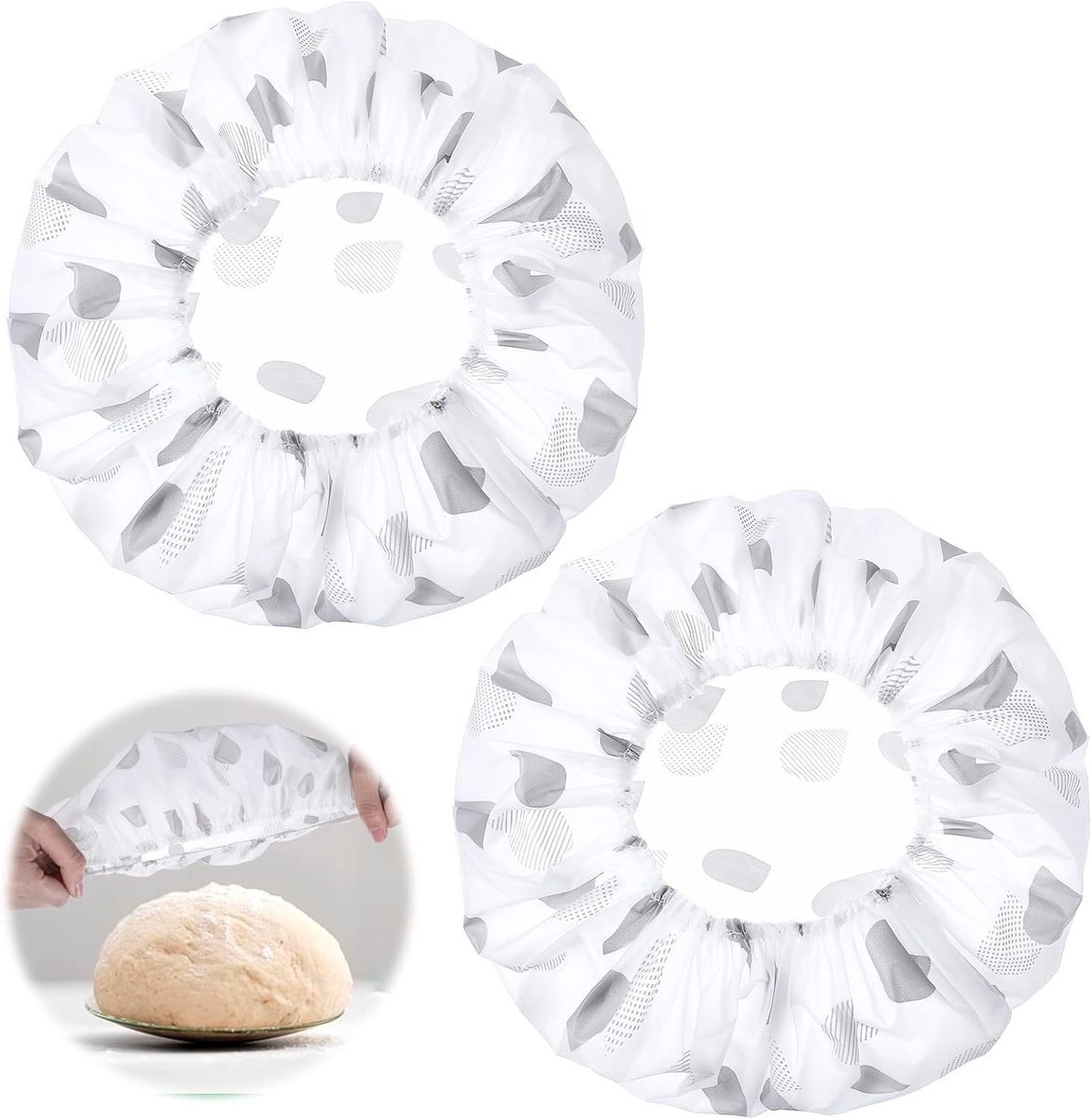 Herbruikbare Komdeksels - Stretchable Plastic Food Lids voor Versheid, Bescherming en Opslag van Voedsel, 2 Stuks