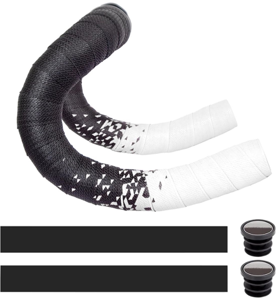 Comfortabele en Schokabsorberende Fietsstuur Tape voor Racefietsen - Antislip Grip en Stijlvolle Gradient Witte Wraps