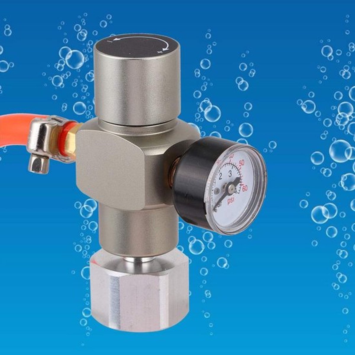 CO2-oplader kit - Mini gasregelaar - Handig voor frisdrank - Roestvrij staal - Keg-adapter - Geschikt voor frisdrankmakers - 80 cm slang