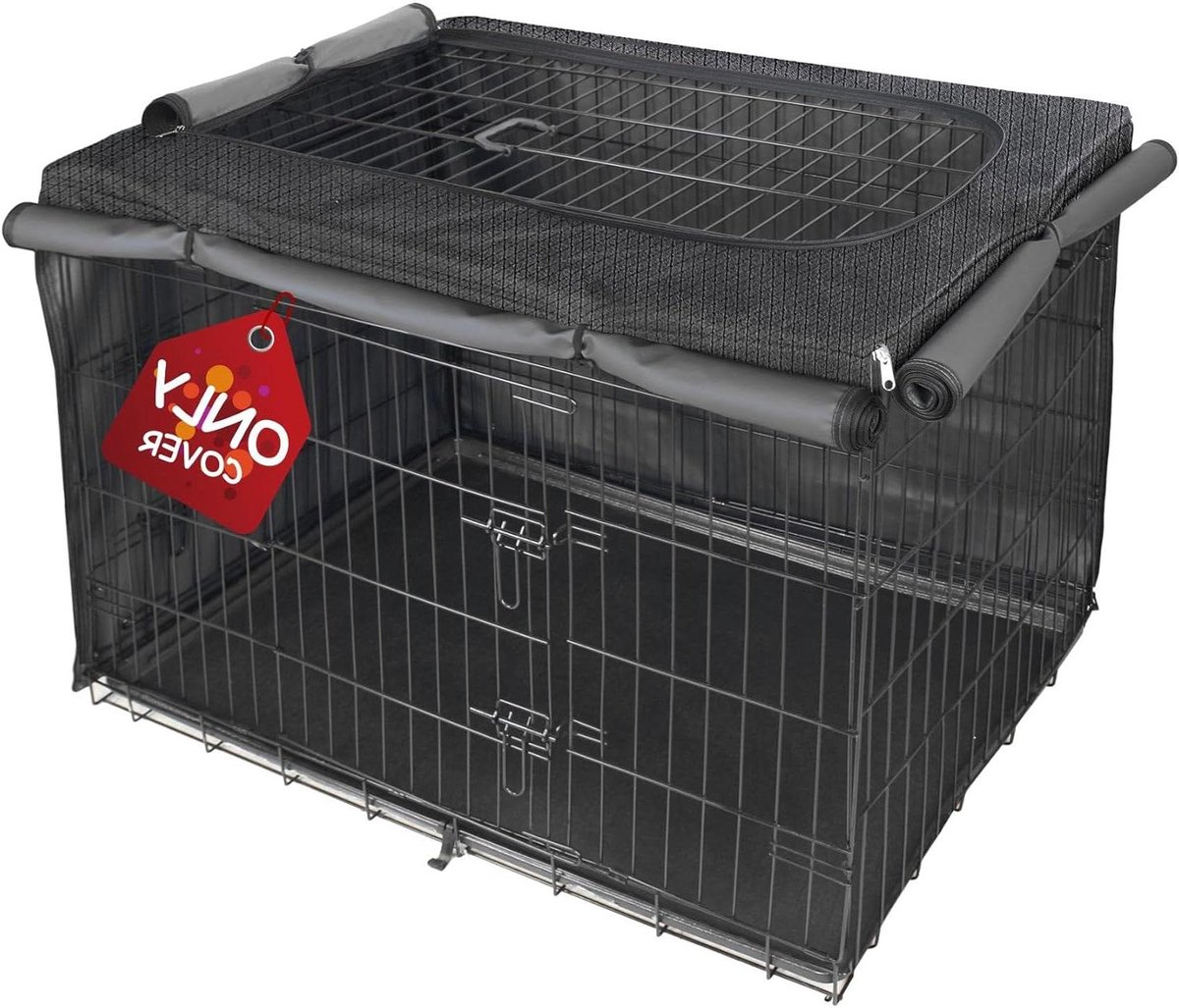 Hondenkrathoes - Kennelhoes Honden - Rustige Omgeving - Ademend Rooster - 36 inch - Zwart