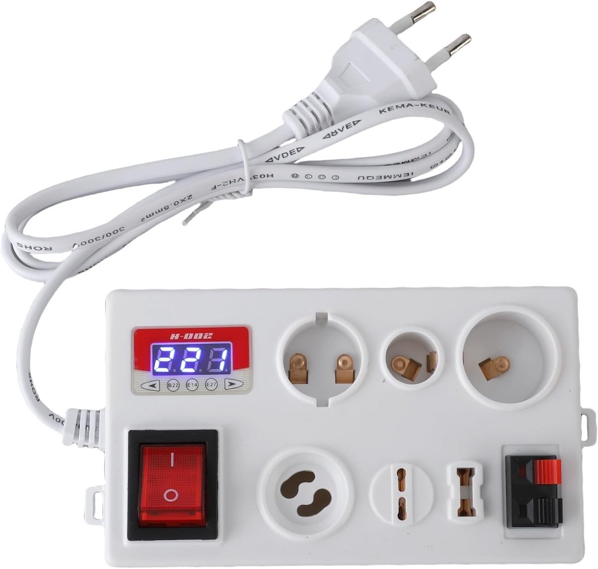 LED Parameter Tester voor LED Lampen met B22, E14, E27, GU10, G4, G12 en G9 Fittingen (EU Plug 85-265V) - Testtool voor Verlichting en Lampen