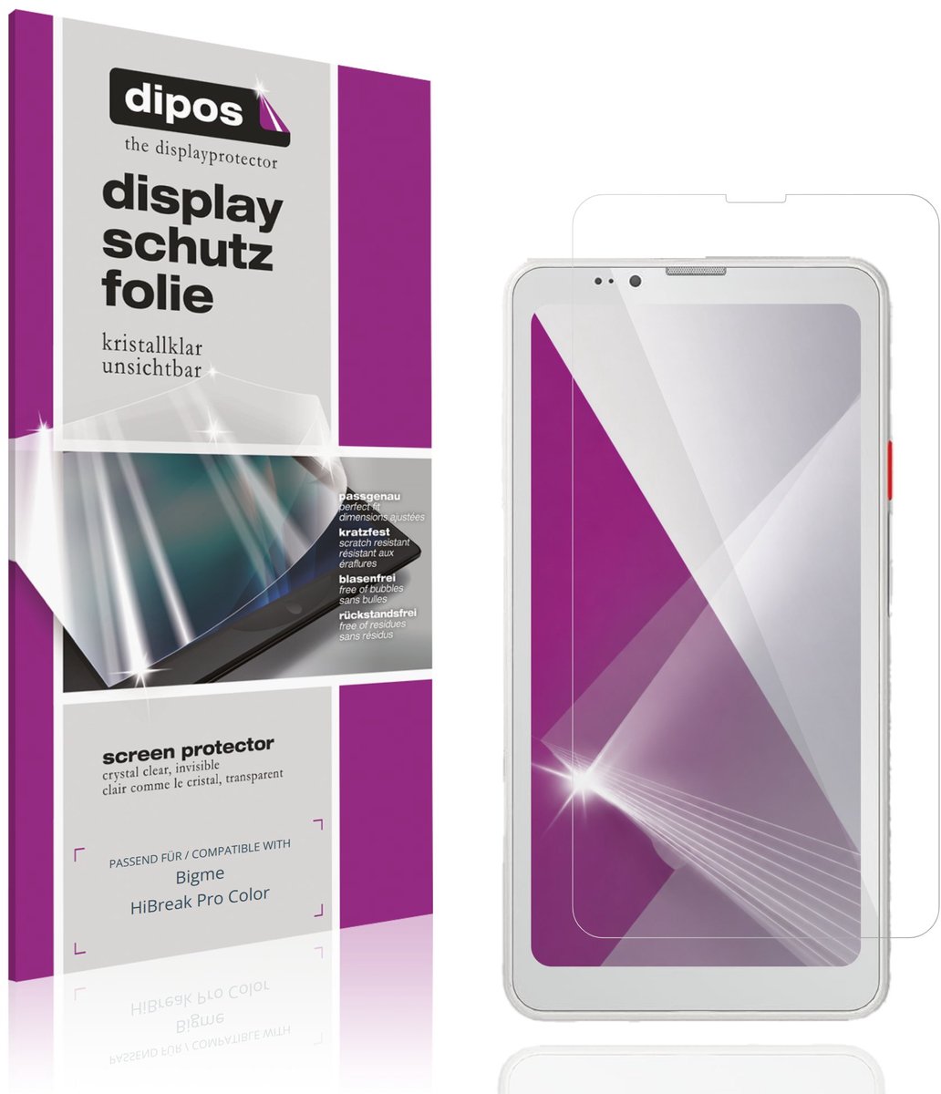 dipos – 4x Beschermfolie geschikt voor Bigme HiBreak Pro Color | Krasbestendige & heldere Screenprotector Ultra-Thin