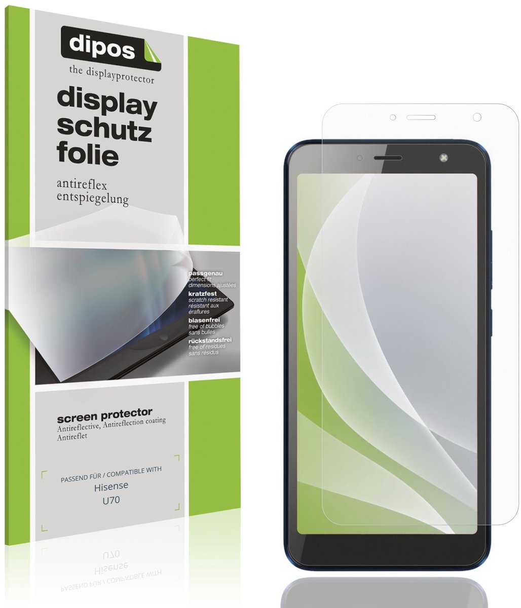 dipos – 4x Matte Beschermfolie geschikt voor Hisense U70 | Krasbestendige & antireflecterende Screenprotector Ultra-Thin