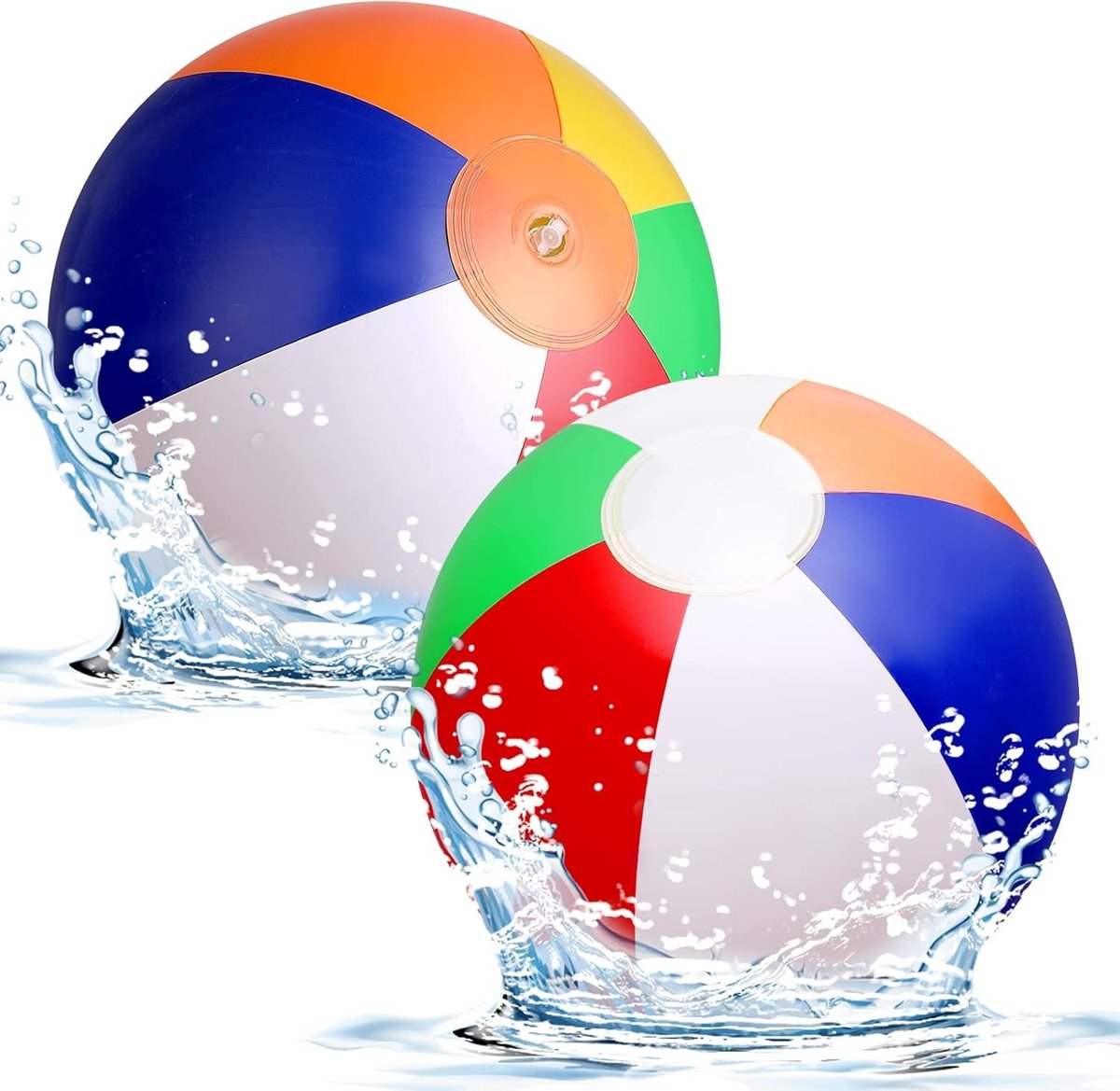 Opblaasbare Strandballen 33 cm - Set van 2 - Perfect voor Zwembad, Waterplezier en Zomeractiviteiten