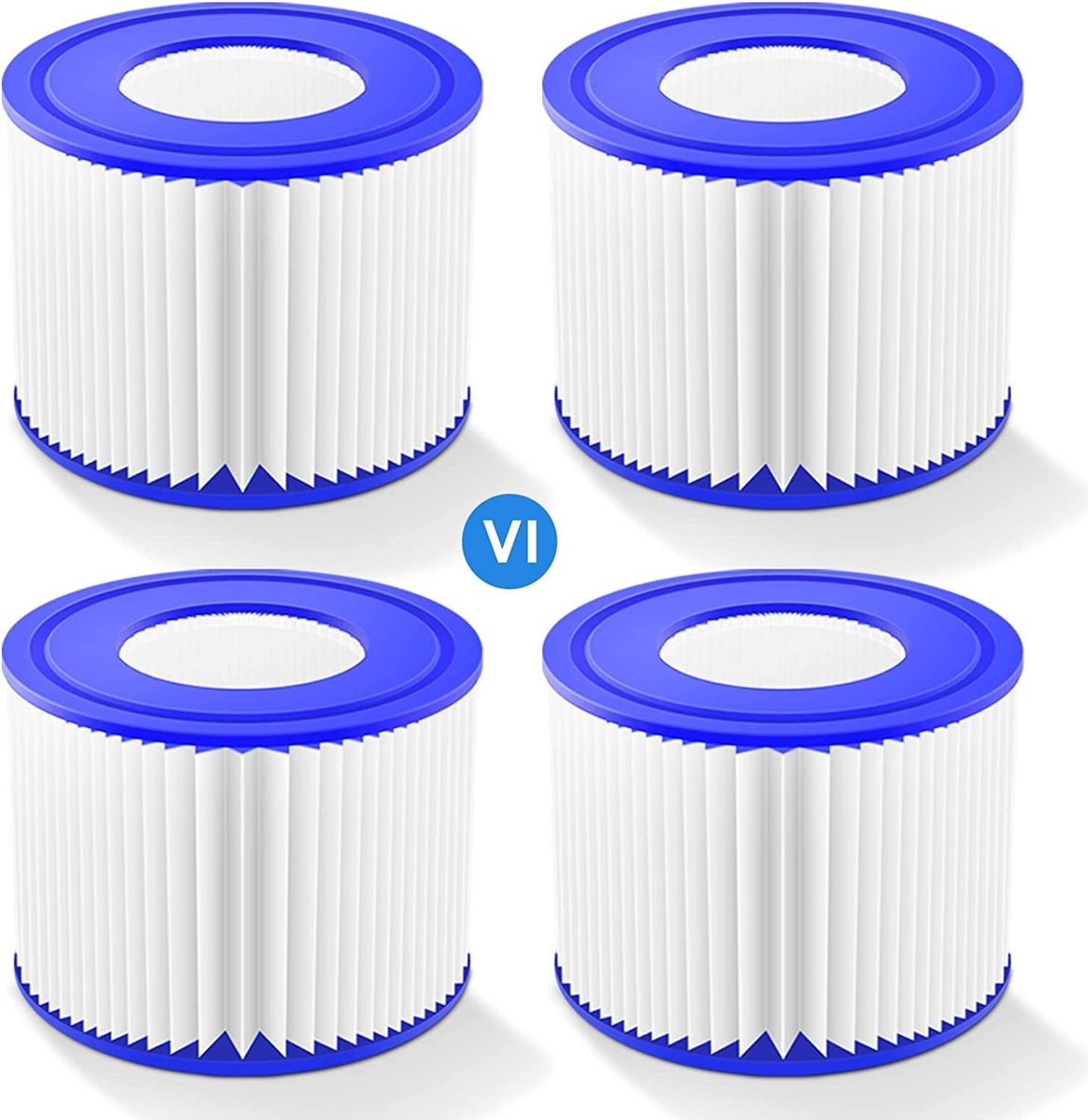 Verpakking van 6 Type VI filters geschikt voor spa's en - Vervangt Coleman SaluSpa 90352E Bestway filters