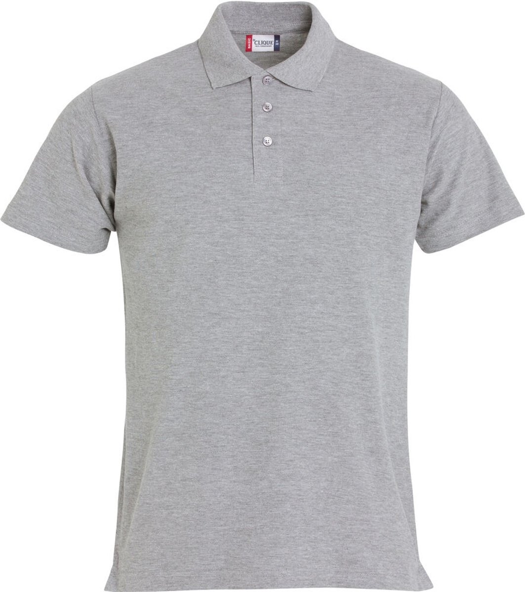 Clique Basic Polo 028230 - Grijs-melange - XS