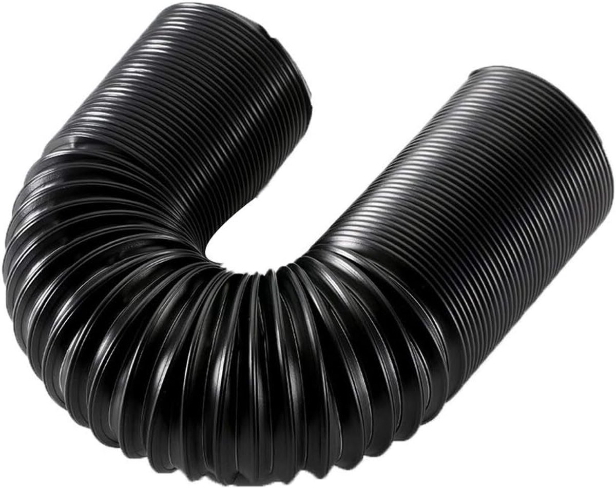 Flexibele airconditioningslang met een diameter van 150 mm, geschikt voor airconditioners, afzuigkappen, wasdrogers en luchtontvochtigers,Zwart 2m