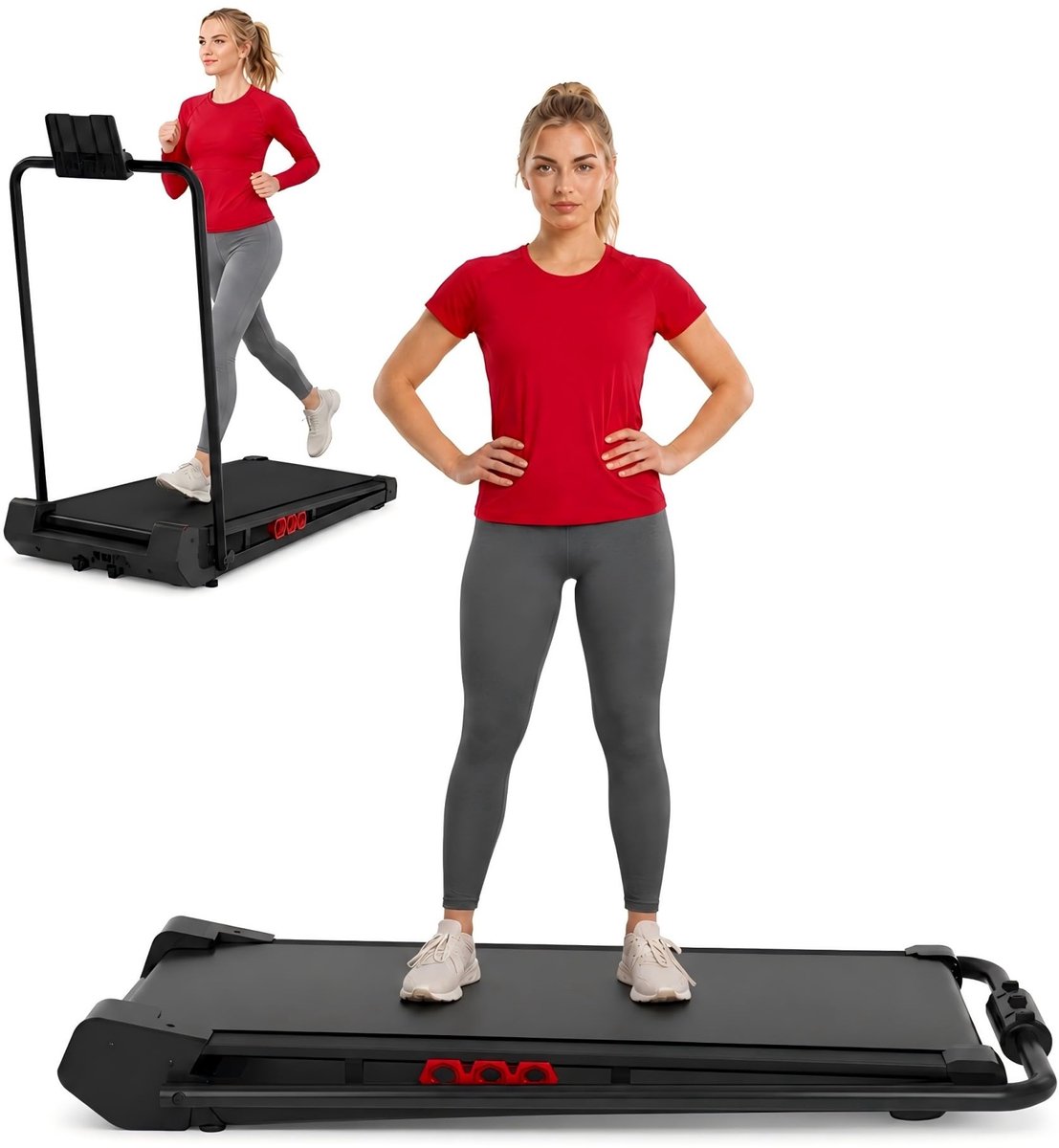 SnelShoppen - 3-in-1 Wandel/Loopmachine Standaard Schudden S49C - Compact, Lichtgewicht, Multifunctioneel, Ideaal voor Thuisgebruik, Fitness en Revali