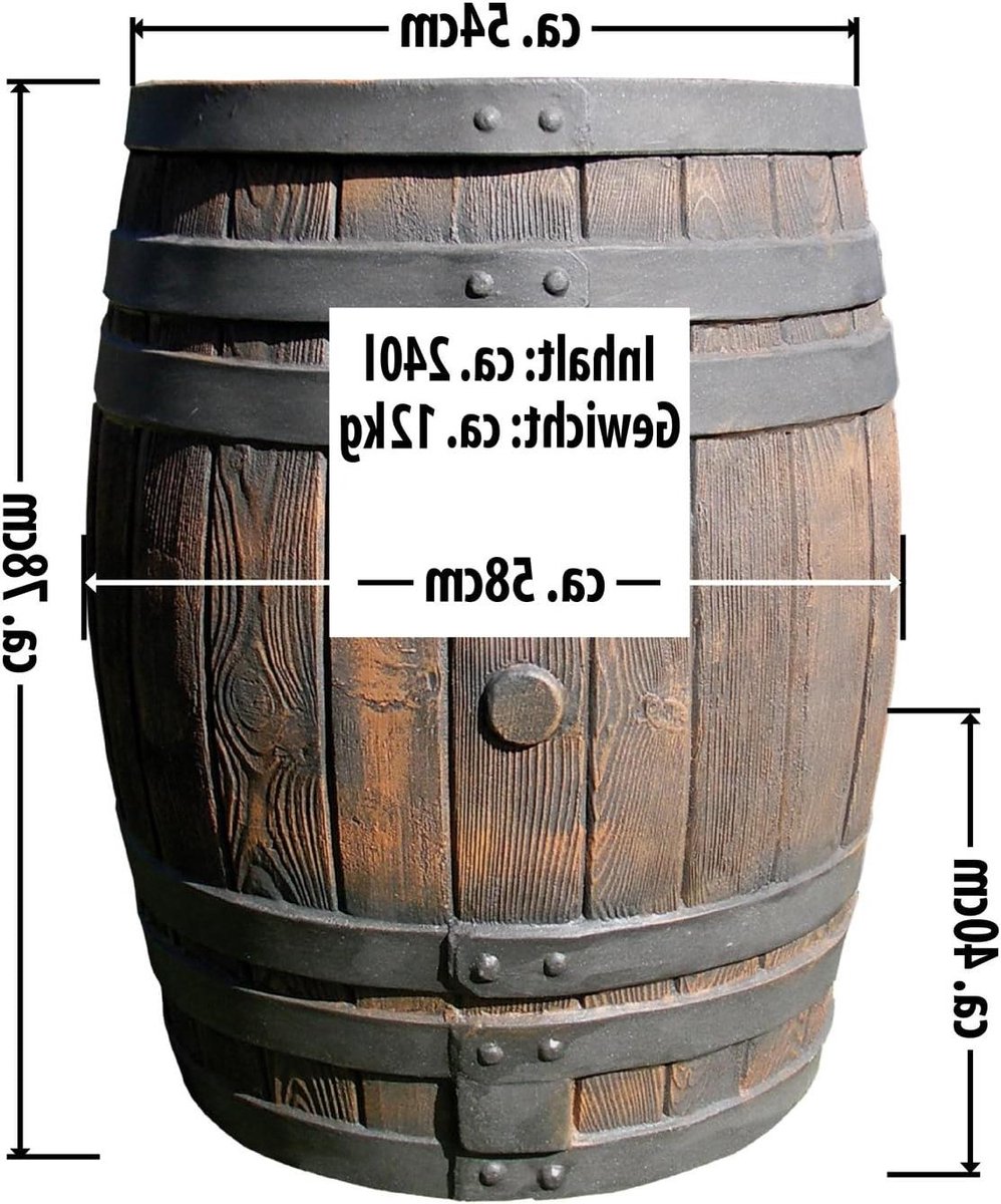 Waterton met kraan - Regenwaterbak - Water opslaan - Rustieke look - 240 liter - Bruin