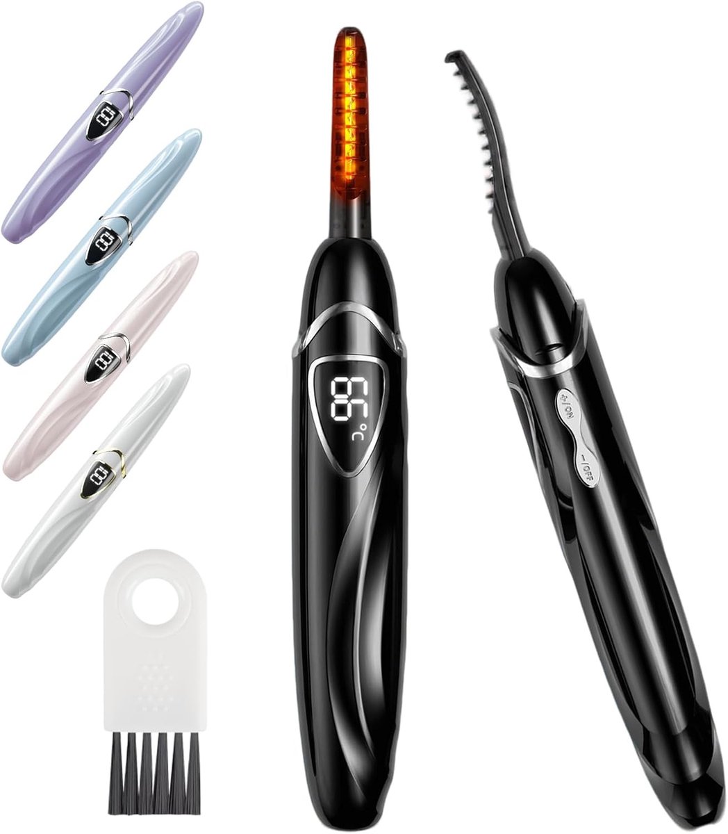 SnelShoppen - Verwarmde Wimperkruller Elektrisch met Nauwkeurige Temperatuurregeling en Geheugenfunctie voor Langdurige Krullen, S600 148mm