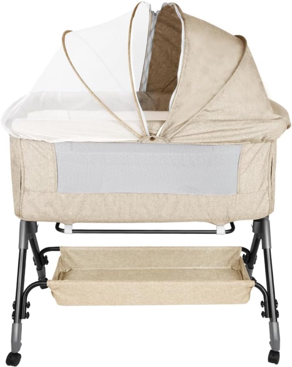 SNJY® Co Sleeper - Babynestje - Baby Bed - 3-in-1 - 4 Hoogtes - 0-8 Maanden - Beige