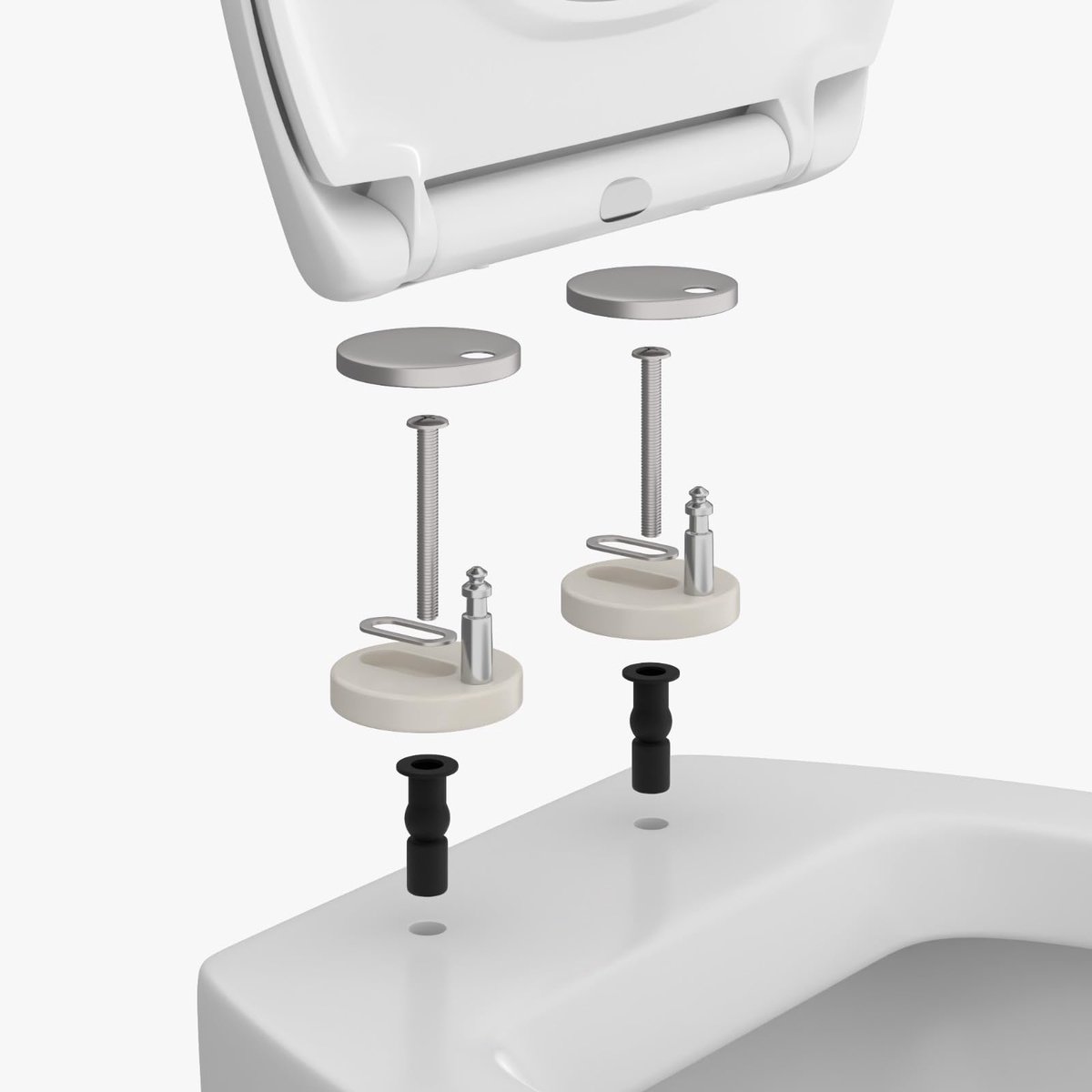 SnelShoppen - Wit Quick Release Softclose Toiletbril met Scharnieren, Badkamerschaal, ABS Zitting voor Modern Toiletgebruik, Ideaal voor Badkamer en T