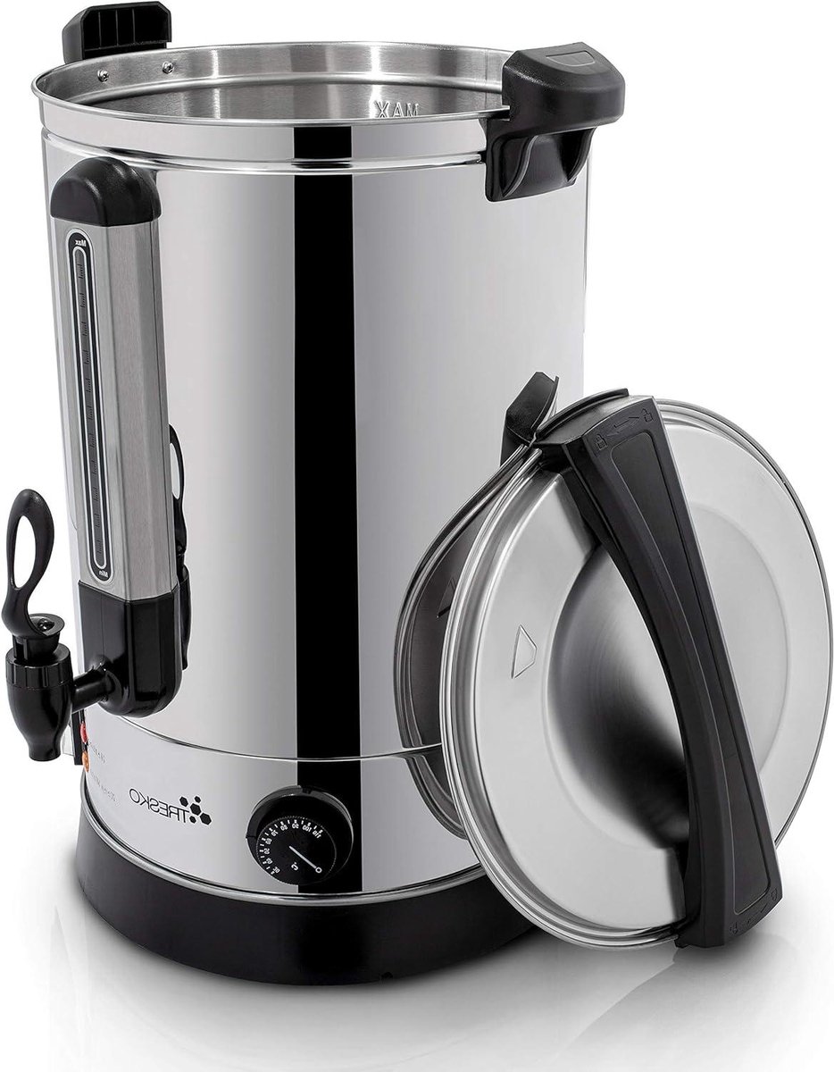 Drankenwarmer - Heetwaterdispenser - Warme dranken serveren - Traploze temperatuurregeling - 20 Liter capaciteit - Roestvrij staal