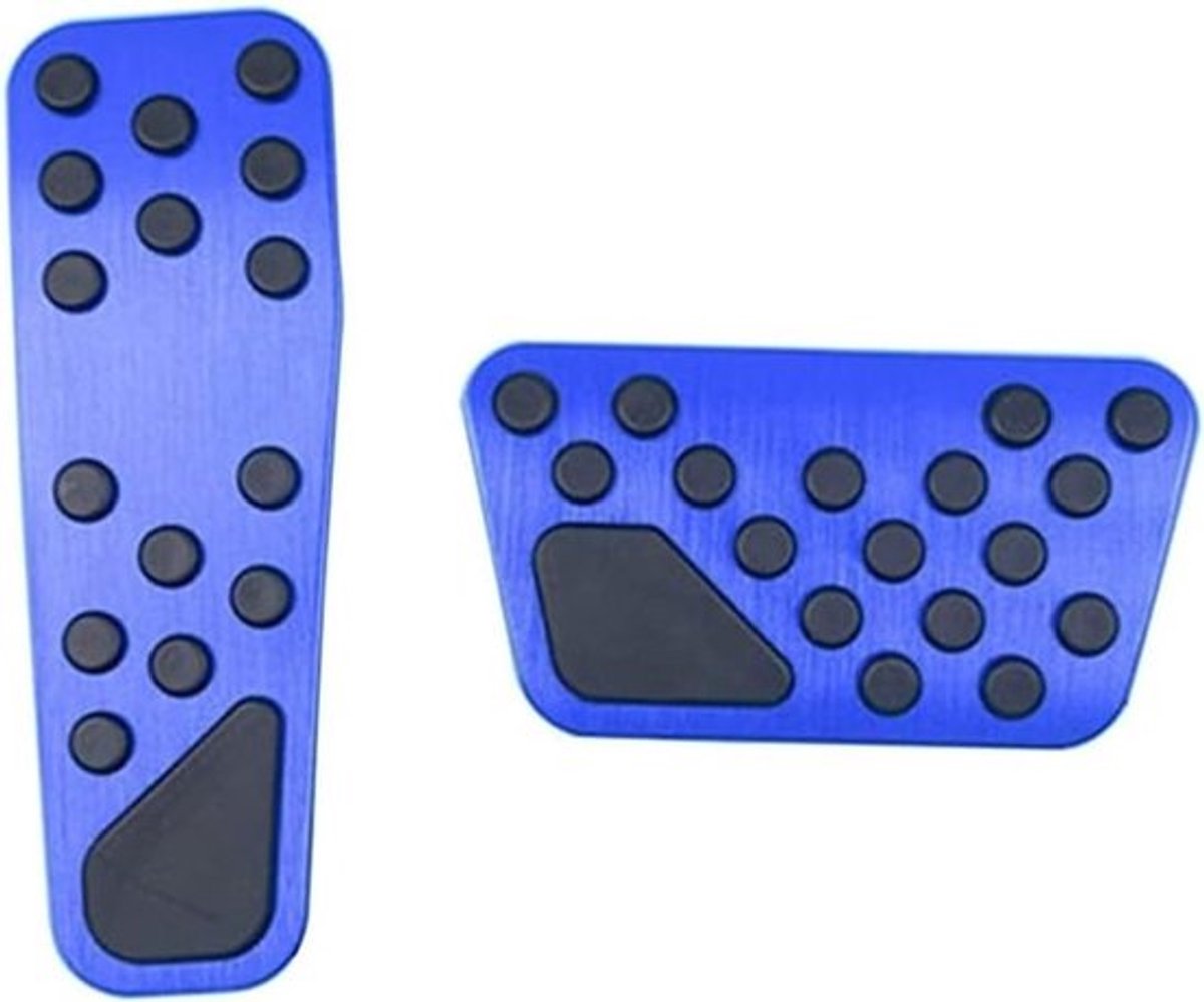 2 Stuks Auto Rem- en Gaspedalen Pads voor D-odge C-Hallenger C-Harger R-am C-Hrysler 300, Antislip Rubber en Aluminium Legering - Zilver, Verbeter Grip en Comfort