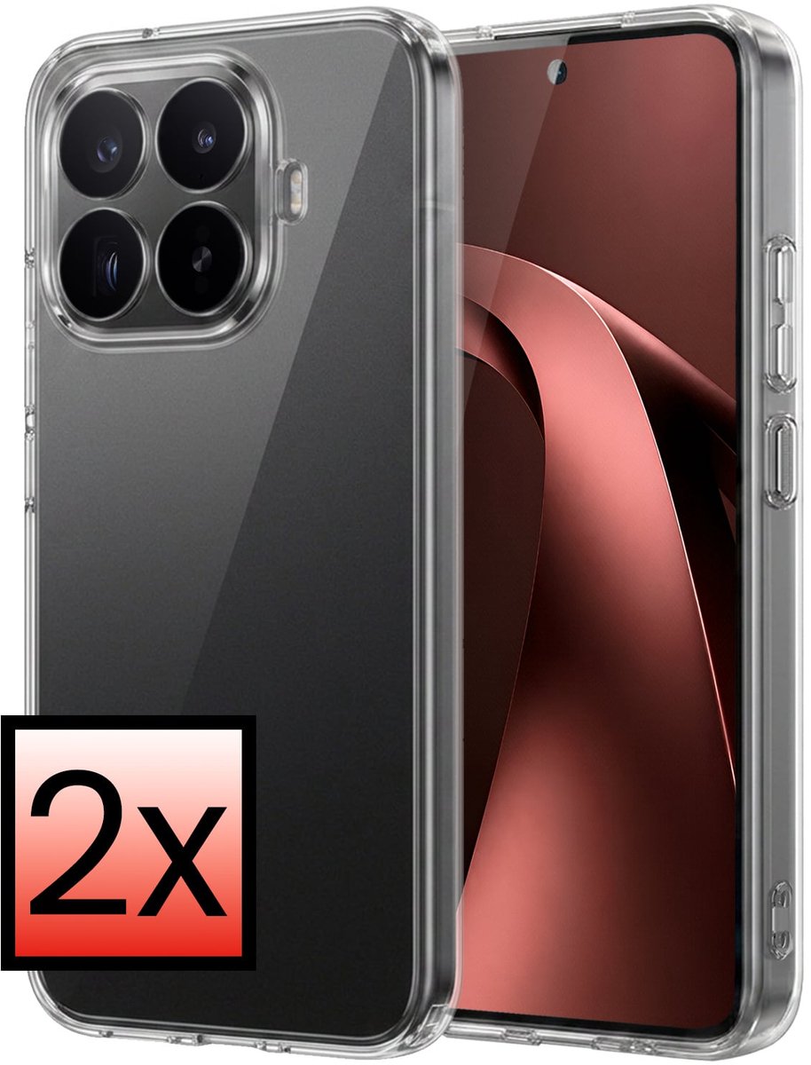Hoesje - 2 Stuks - Geschikt voor Xiaomi 17T Pro - Sterk & Shockproof - Case Siliconen - Back Cover - Telefoon Hoes - Transparant