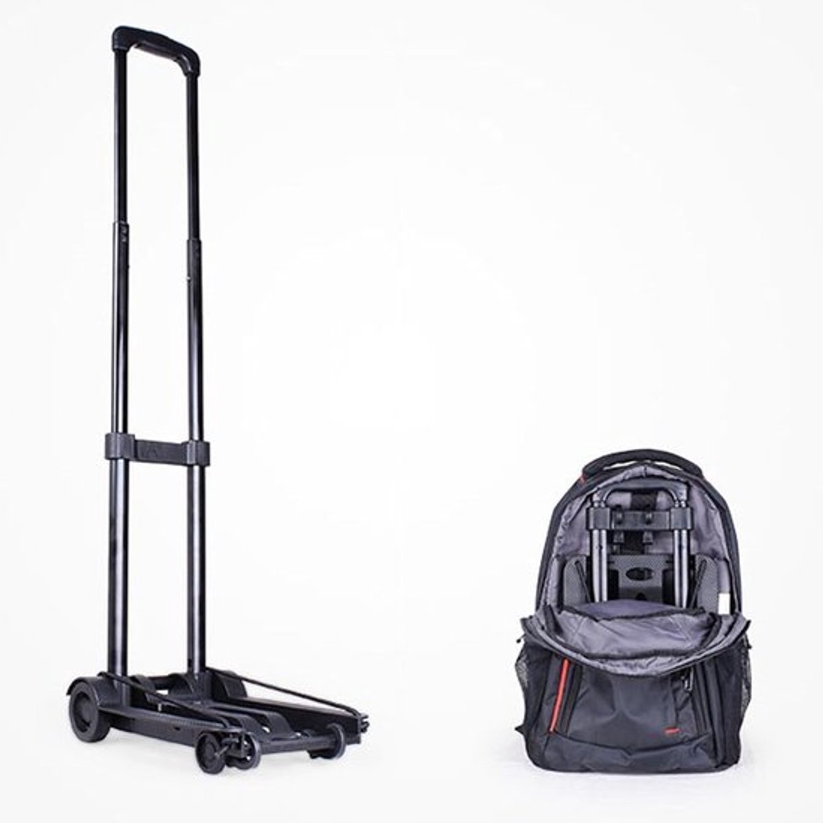 Vouwbare Handtruck met 50 kg Draagvermogen - Compacte Luggage Trolley voor Reizen, Winkelen en Luchthavengebruik
