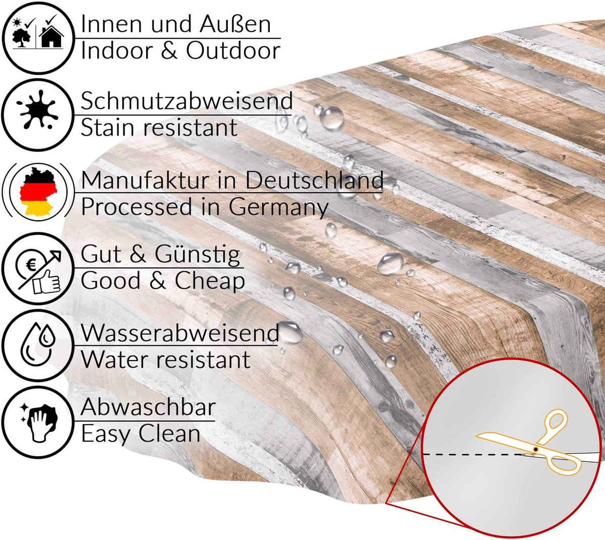 SnelShoppen - Afwasbaar Tafelzeil 140x240 cm - Waterdicht, Antislip, Ideaal voor Tuin, Keuken, Feesten en Camping - Beschermd in Stijl met Leuke Kleur