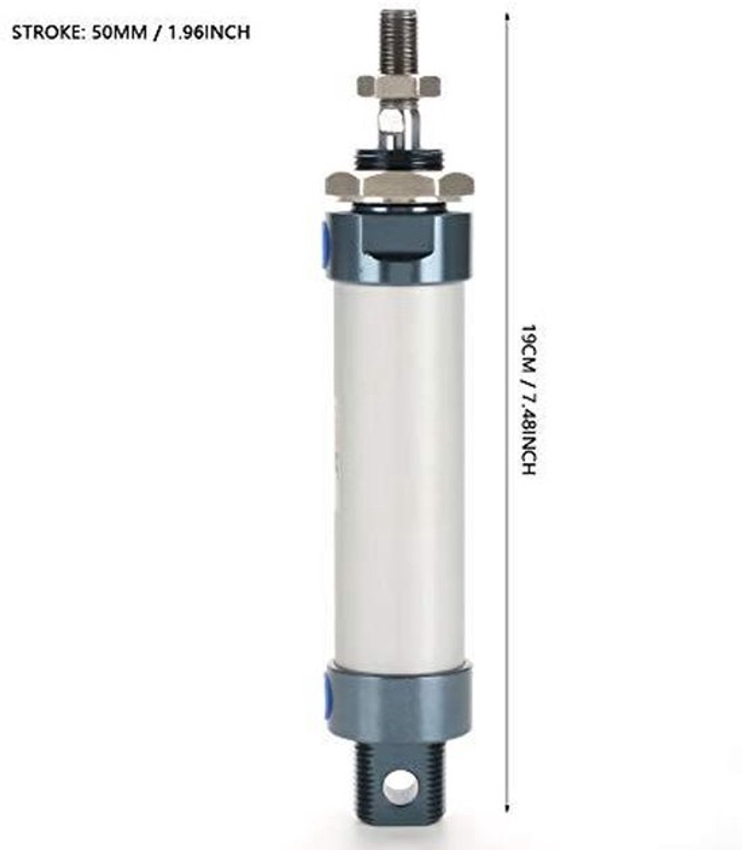 Luchtcilinder met dubbele werking en aluminiumlegering 25 mm - Compact en efficiënt - Hoge kwaliteit en duurzaamheid