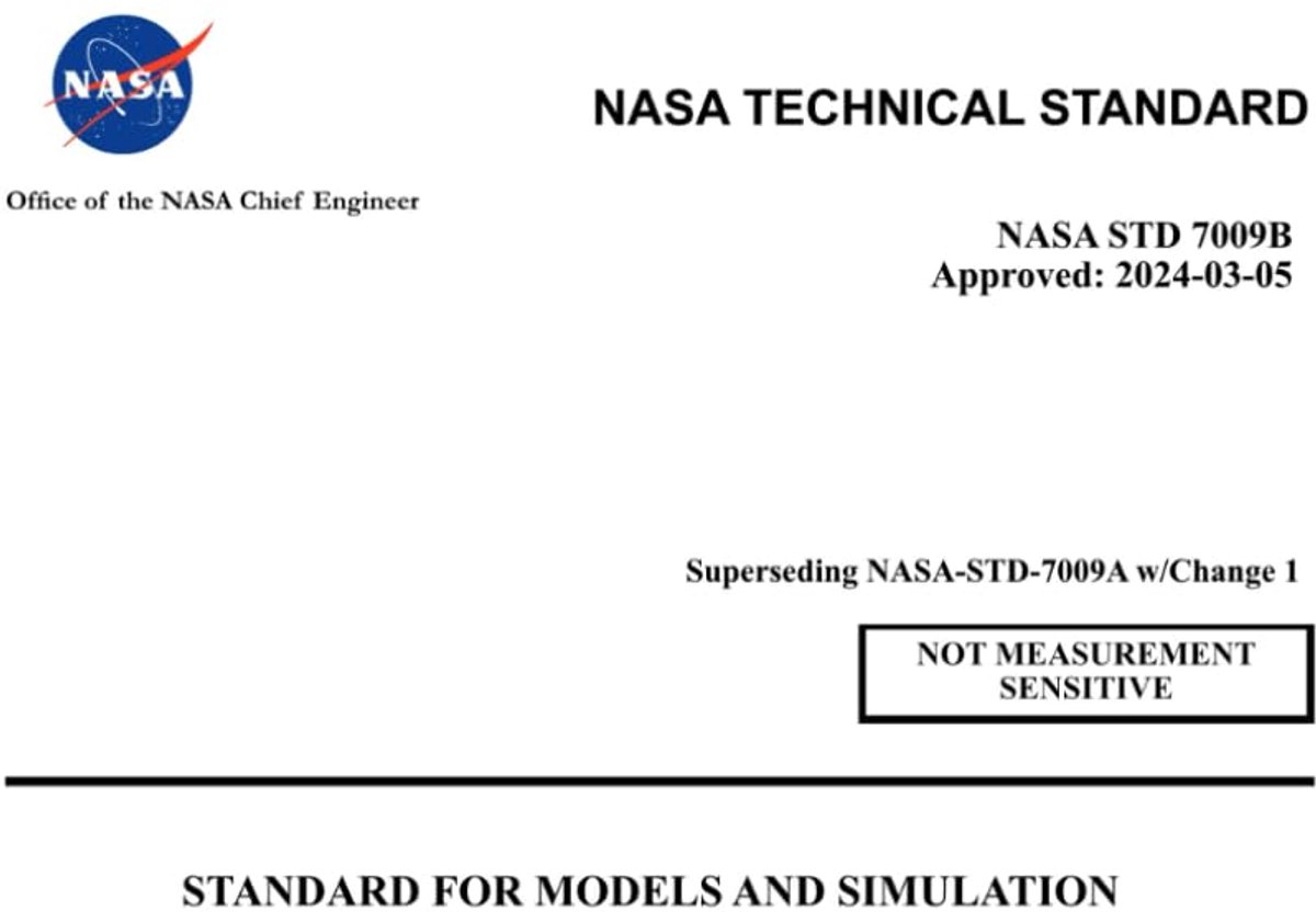 SnelShoppen - Standaard voor Modellen en Simulaties NASA-STD-7009B goedgekeurd - 2024-03-05 - Technische Richtlijnen, Simulaties, Modellen, NASA Norme