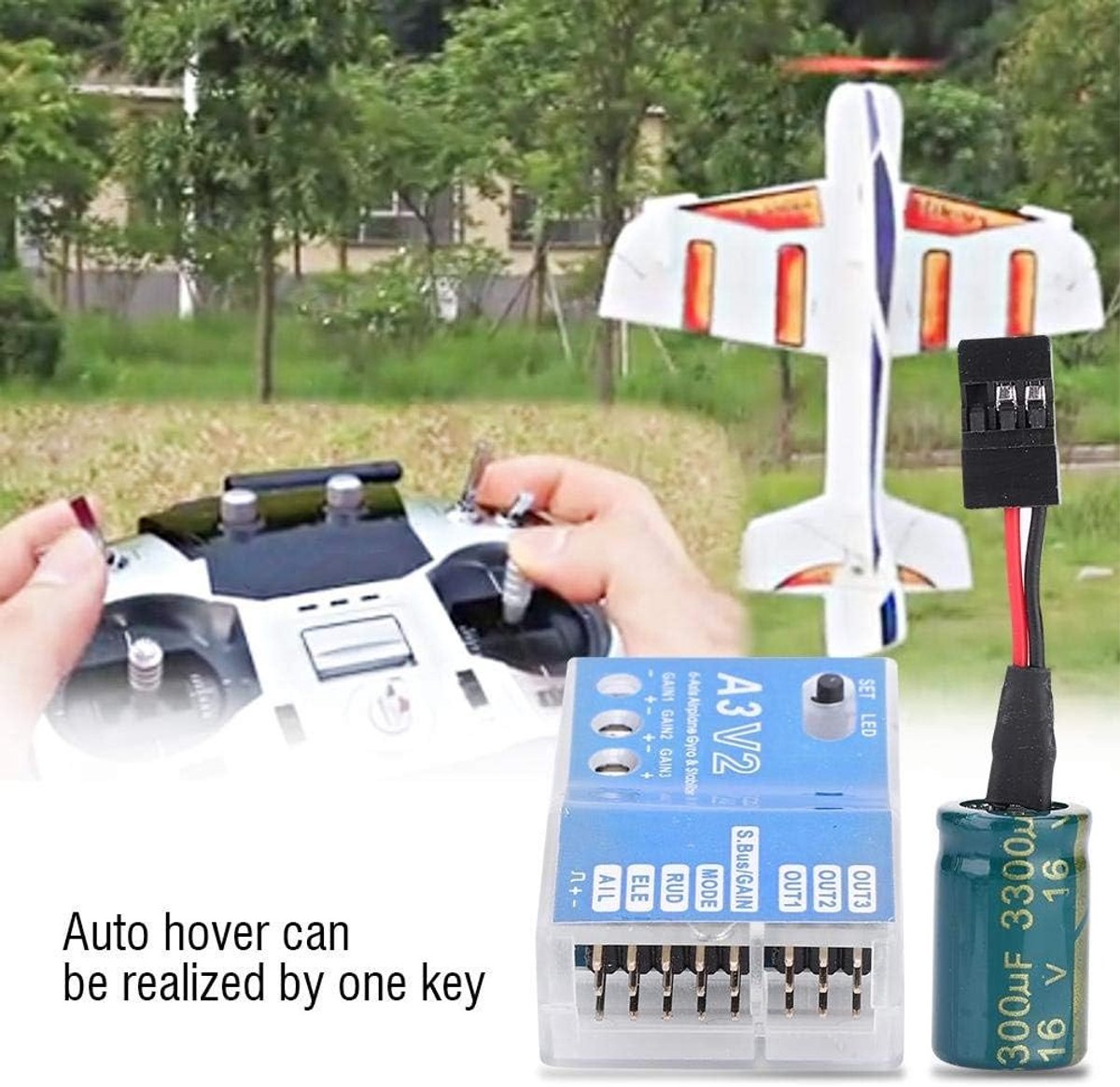 Flight Controller Stabilizer Systeem voor RC Vliegtuigen, 3-Axis Gyro A3 V2, Precisie en Stabiliteit
