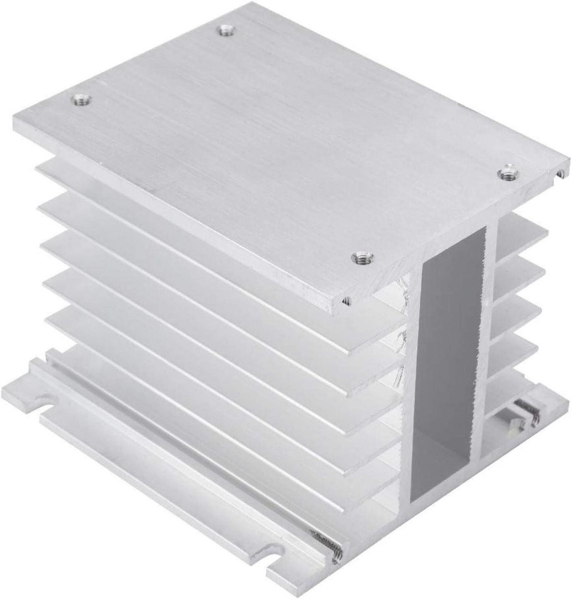 SSR koellichaam - Aluminium koeler - Warmteafvoer Relais - Hoge Efficiëntie - 11 x 10 x 10 cm - Zilver