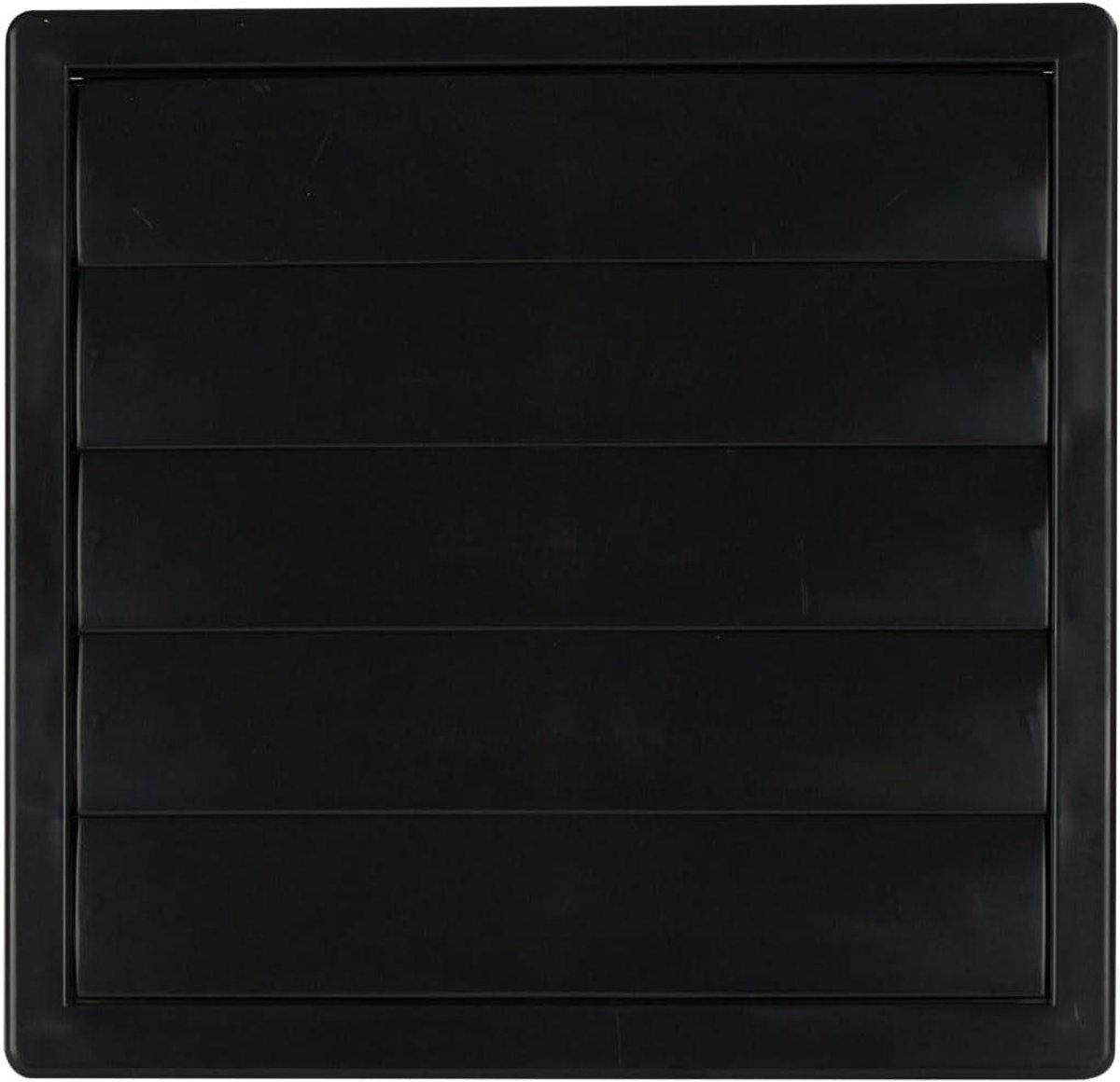 Ventilatierooster Lamellen - Afvoerlucht Rooster - Ventilatie Ruimtes - Weerbestendig Kunststof - 170 x 170 mm - Antraciet