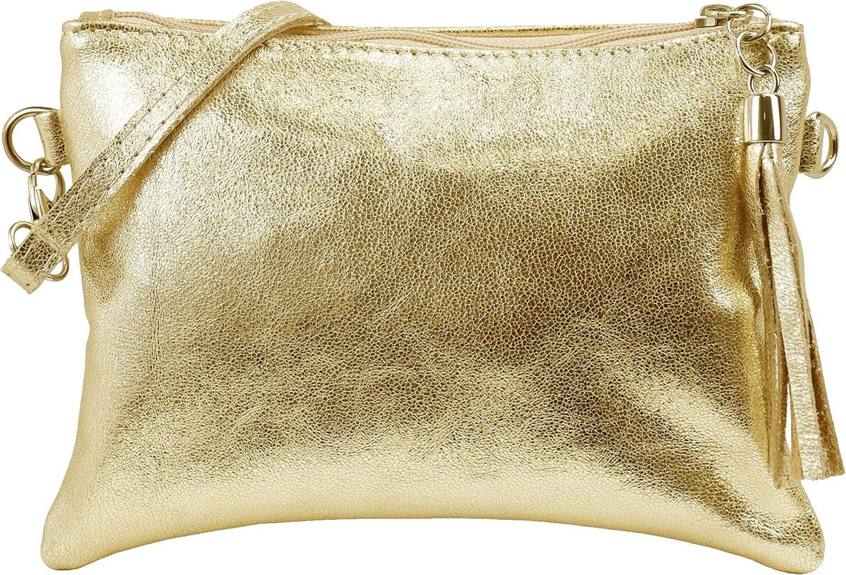 SH Leder Genuine leather shoulder bag clutch small bag evening bag 22x15cm Anny G248 - ShopVlot