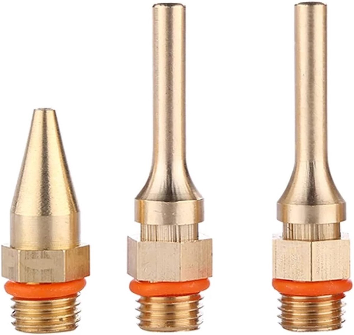 Set van 3 Vervangende Lijmpistool Mondstukken, Koper Tips voor Creatieve Projecten, Kleine Herstellingen en Handwerken (50mm)
