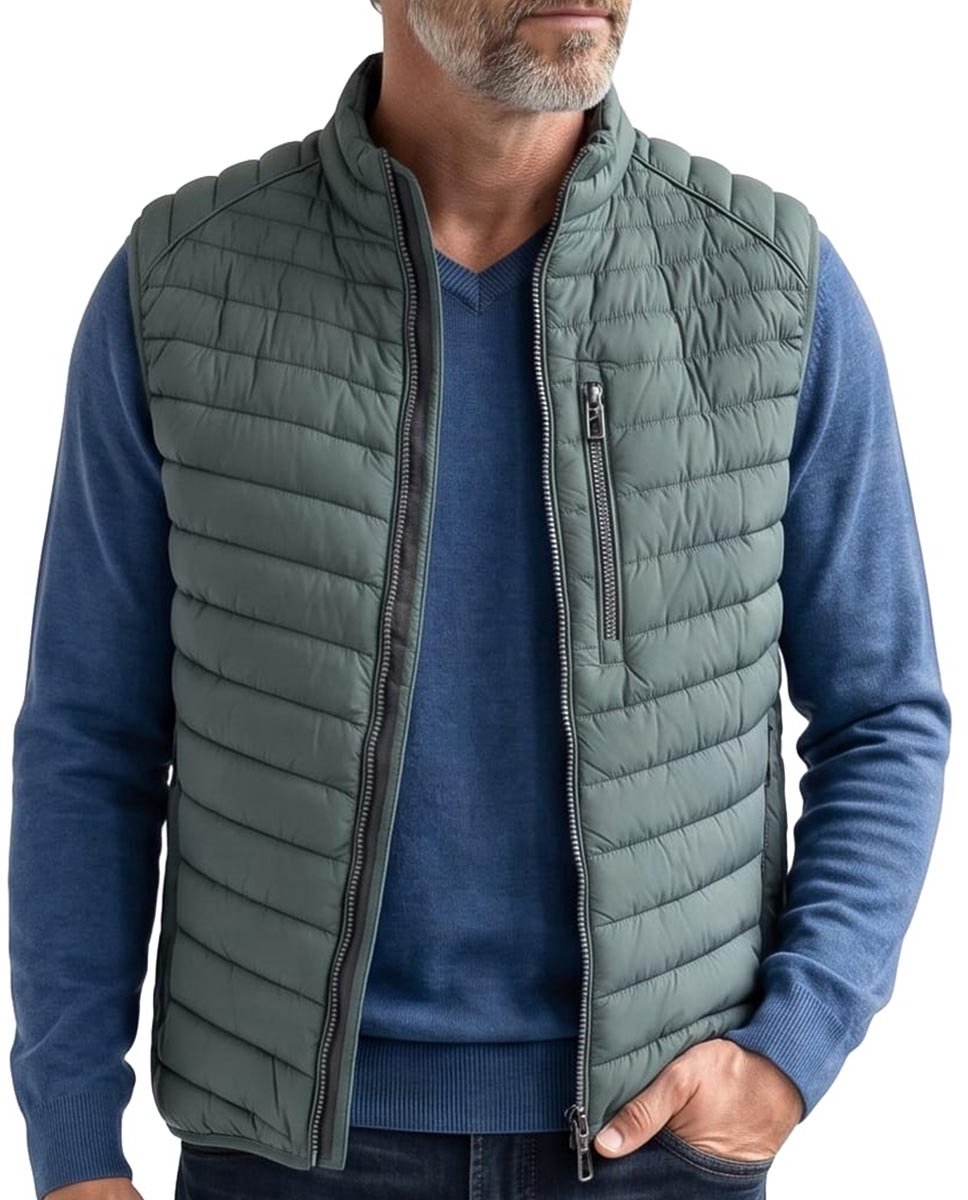 CASA MODA comfort fit bodywarmer - groen