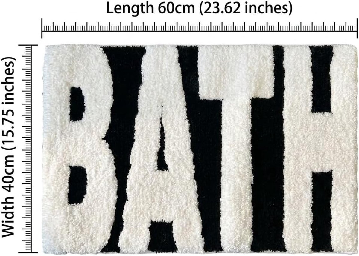 Badmatten en badmatten, 40 x 60 cm, antislip, sneldrogend, inclusief douchemat, klein, antislip, ook voor de entree - ShopVlot