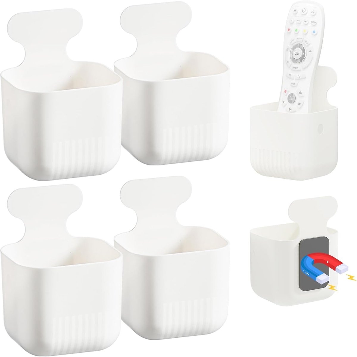 SnelShoppen - 4-delige Magnetische Penhouder Set, Sterke Magneten voor Whiteboard, Koelkast en Lockers, Organisator voor School en Kantoor, Handige Op