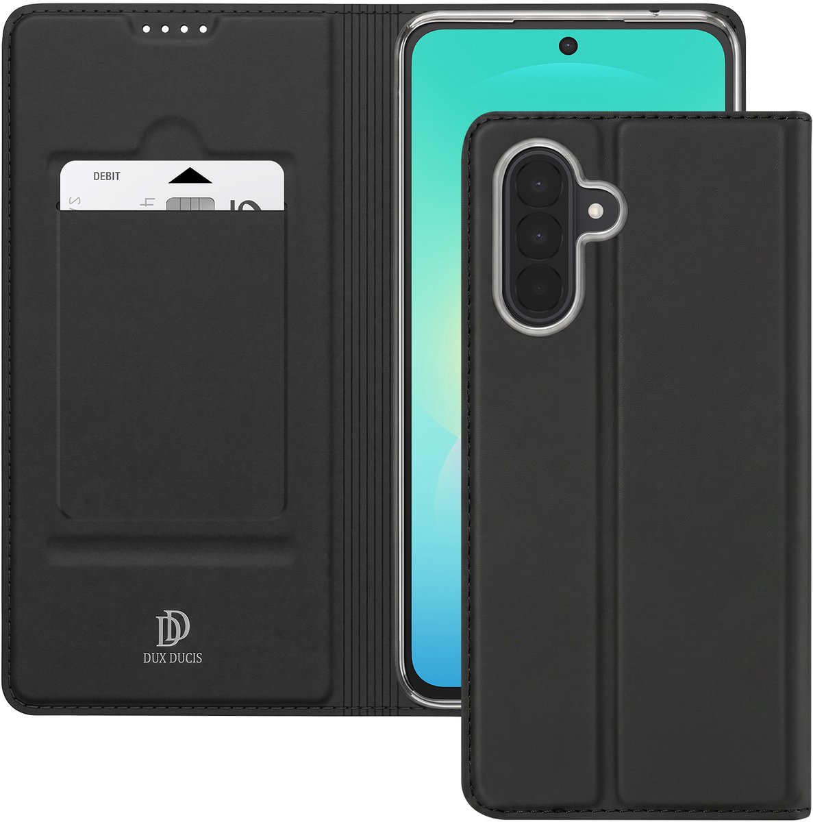 Dux Ducis, Hoesje geschikt voor Galaxy A27 Série Skin Pro met Kaarthouder en Video standaard, Zwart